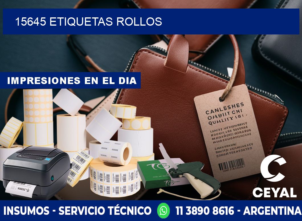 15645 etiquetas rollos