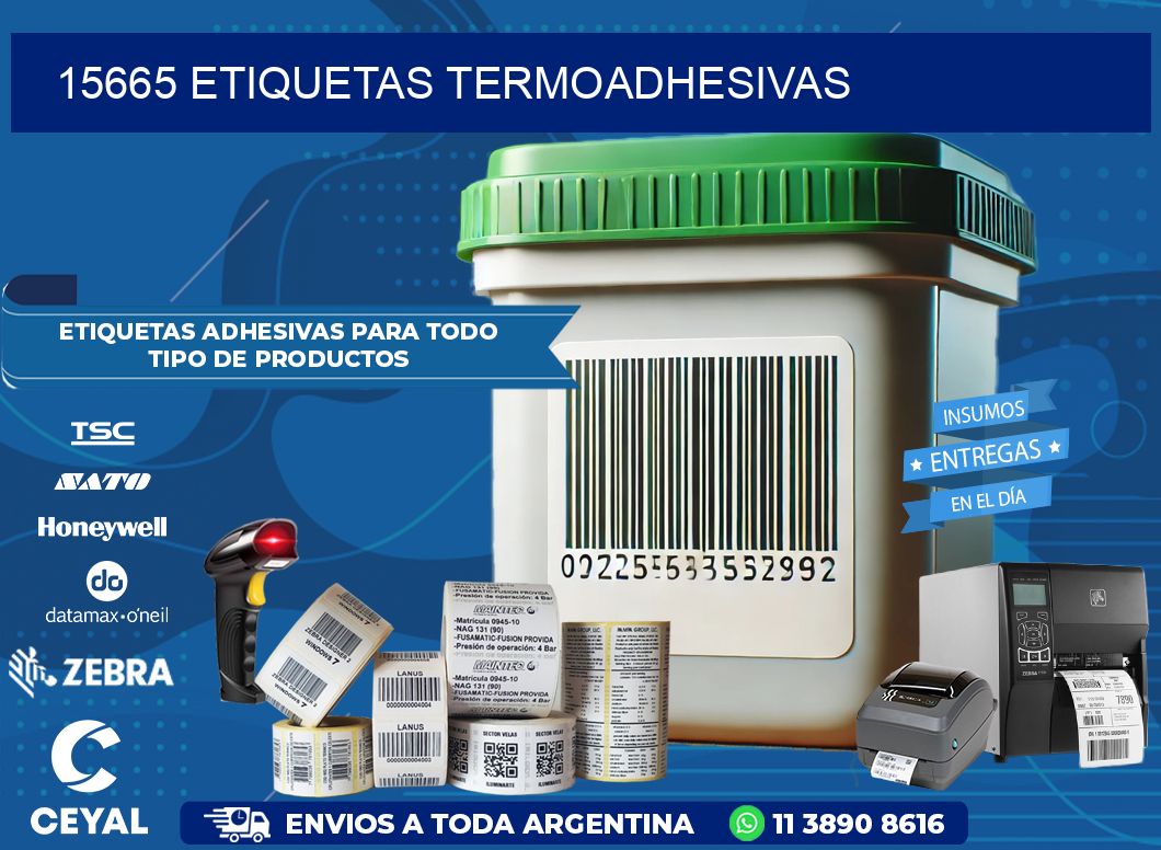 15665 etiquetas termoadhesivas