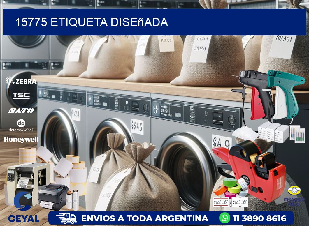 15775 etiqueta diseñada