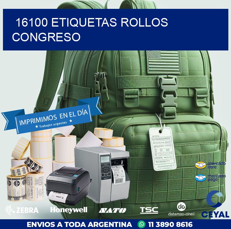 16100 etiquetas rollos CONGRESO