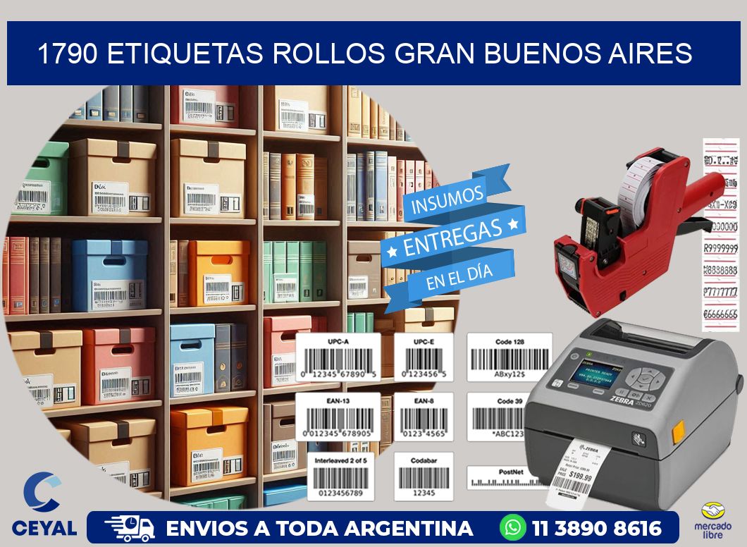 1790 etiquetas rollos GRAN BUENOS AIRES