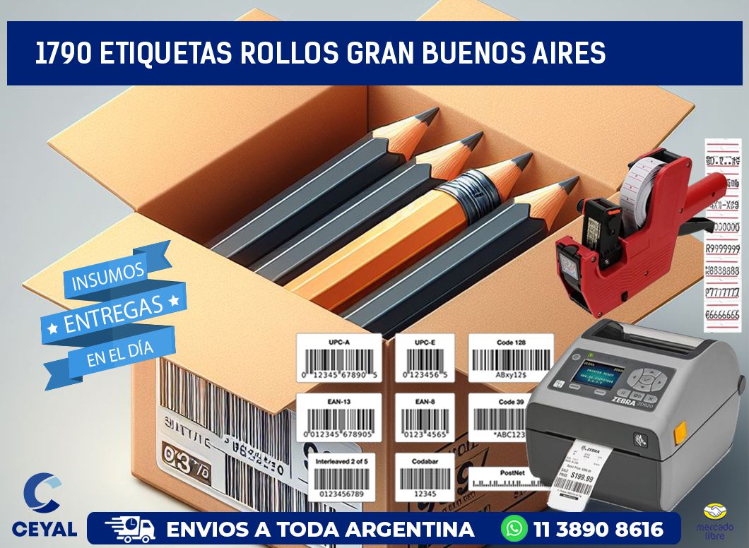 1790 etiquetas rollos GRAN BUENOS AIRES