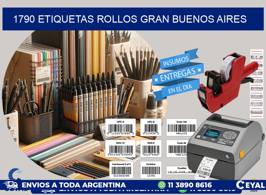 1790 etiquetas rollos GRAN BUENOS AIRES