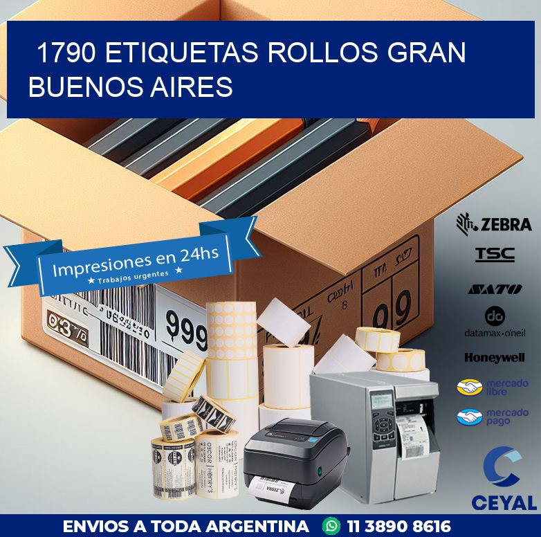 1790 etiquetas rollos GRAN BUENOS AIRES