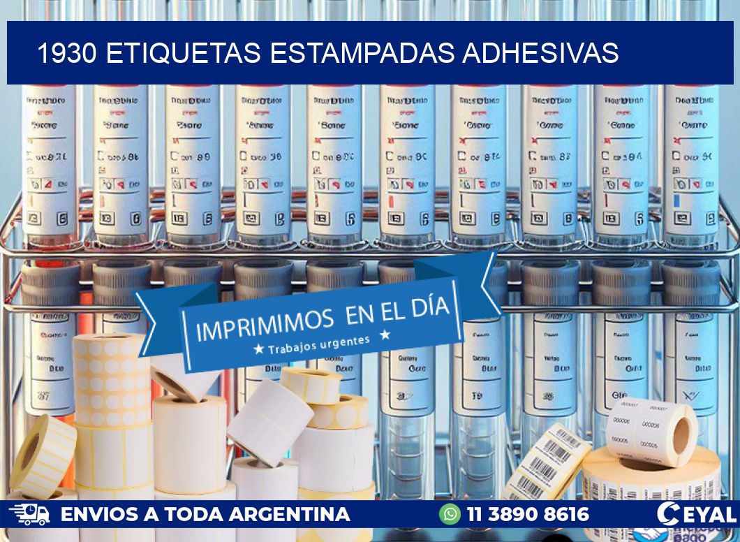 1930 etiquetas estampadas adhesivas