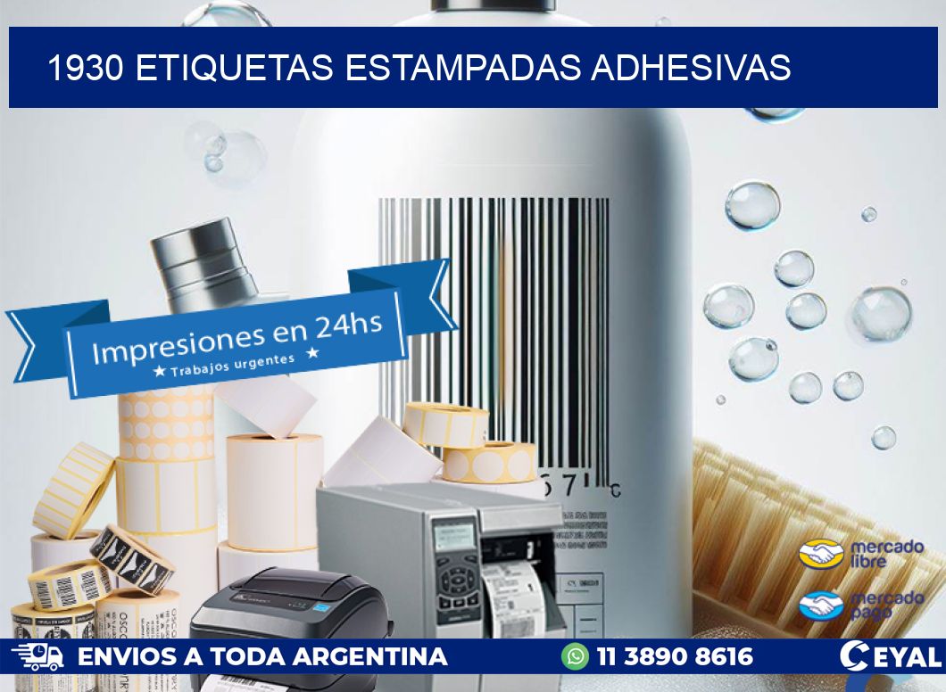 1930 etiquetas estampadas adhesivas