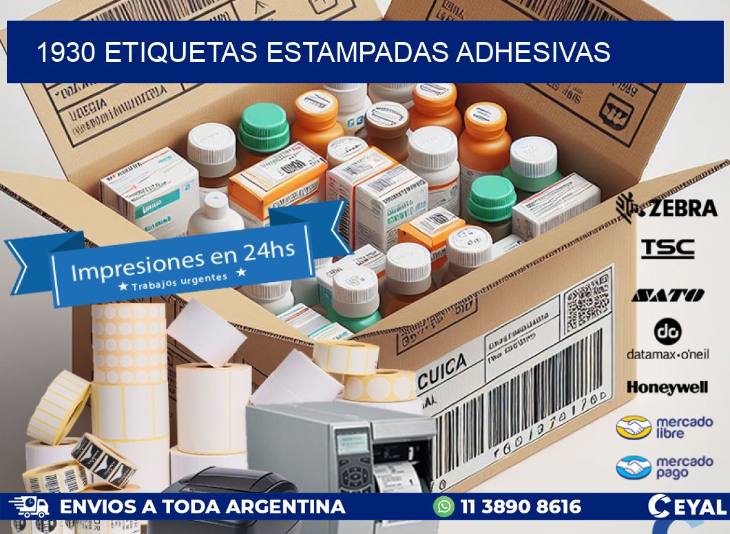 1930 etiquetas estampadas adhesivas