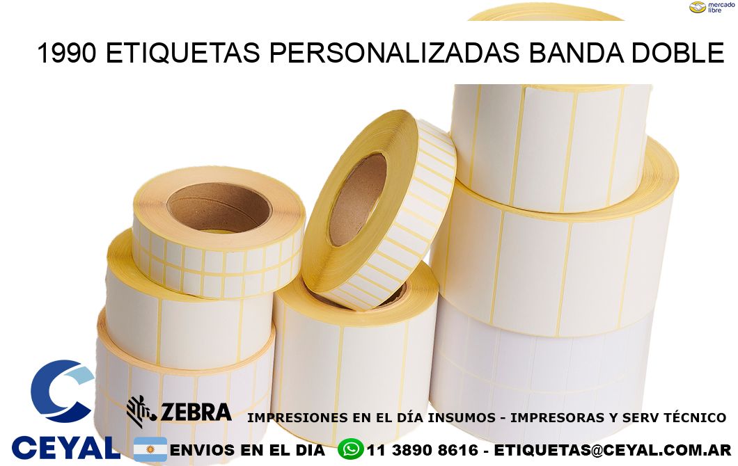 1990 Etiquetas personalizadas banda doble