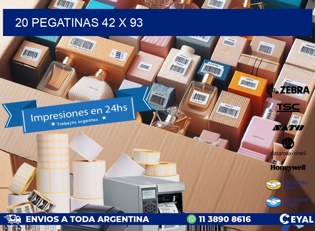 20 PEGATINAS 42 x 93
