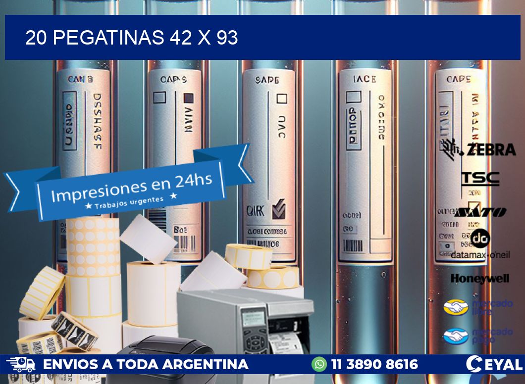 20 PEGATINAS 42 x 93