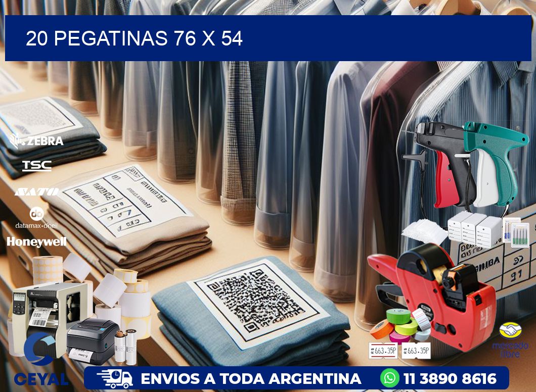 20 PEGATINAS 76 x 54