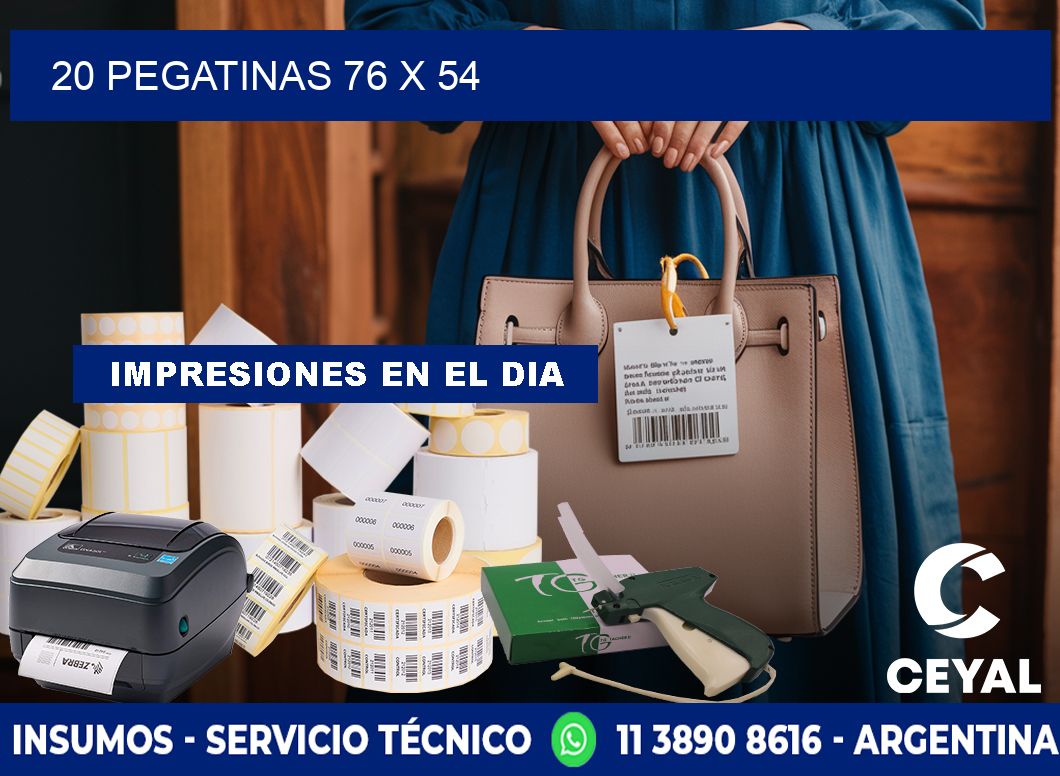 20 PEGATINAS 76 x 54