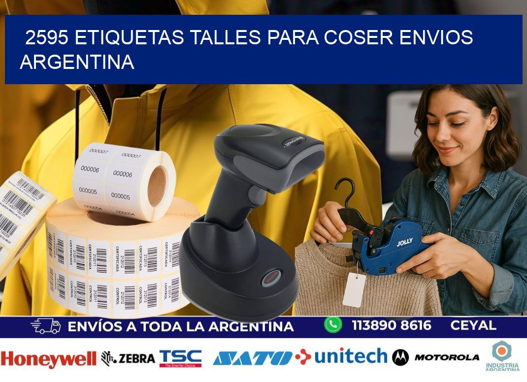 2595 ETIQUETAS TALLES PARA COSER ENVIOS ARGENTINA