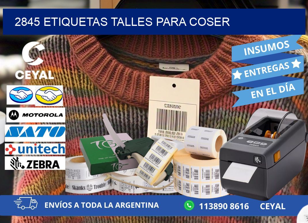 2845 ETIQUETAS TALLES PARA COSER