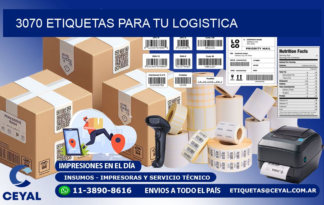 3070 etiquetas para tu logistica