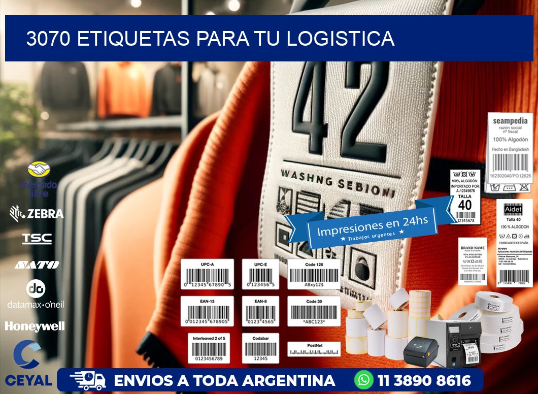 3070 etiquetas para tu logistica