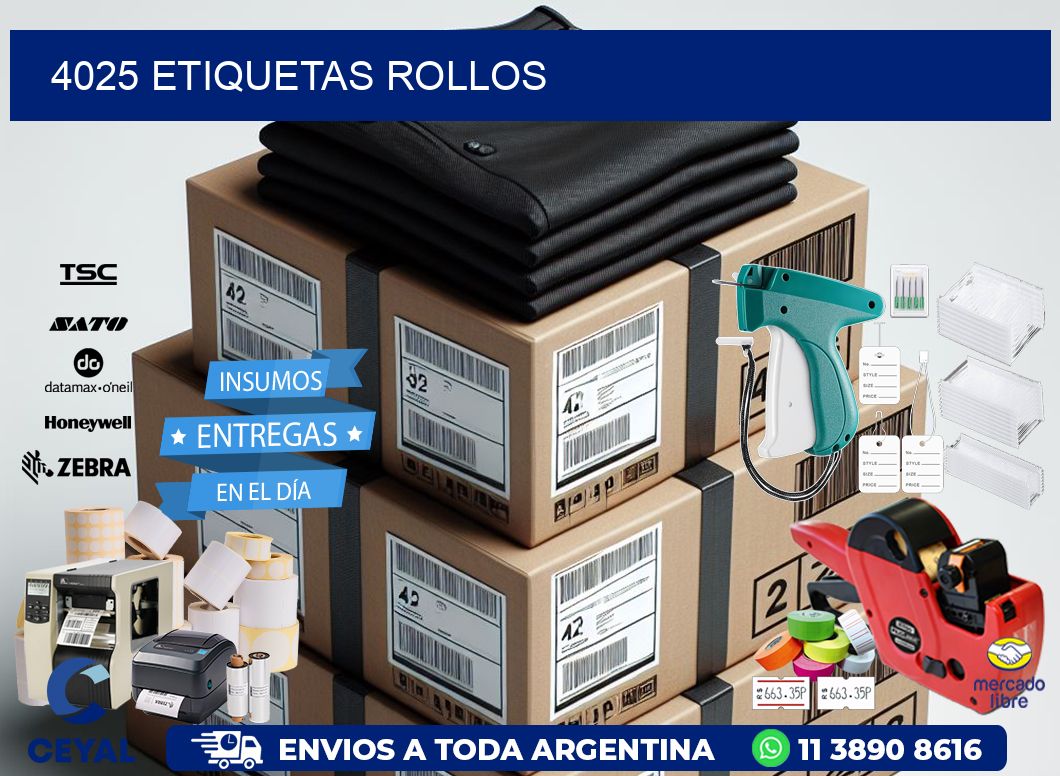 4025 etiquetas rollos