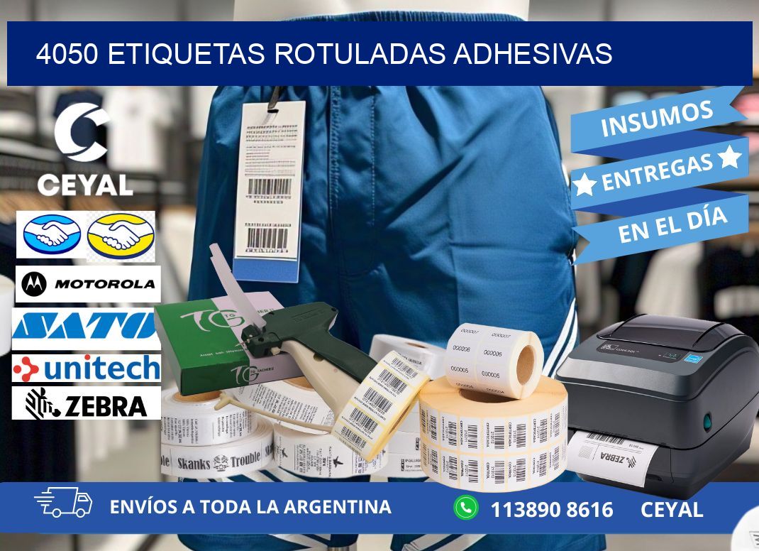 4050 etiquetas rotuladas adhesivas