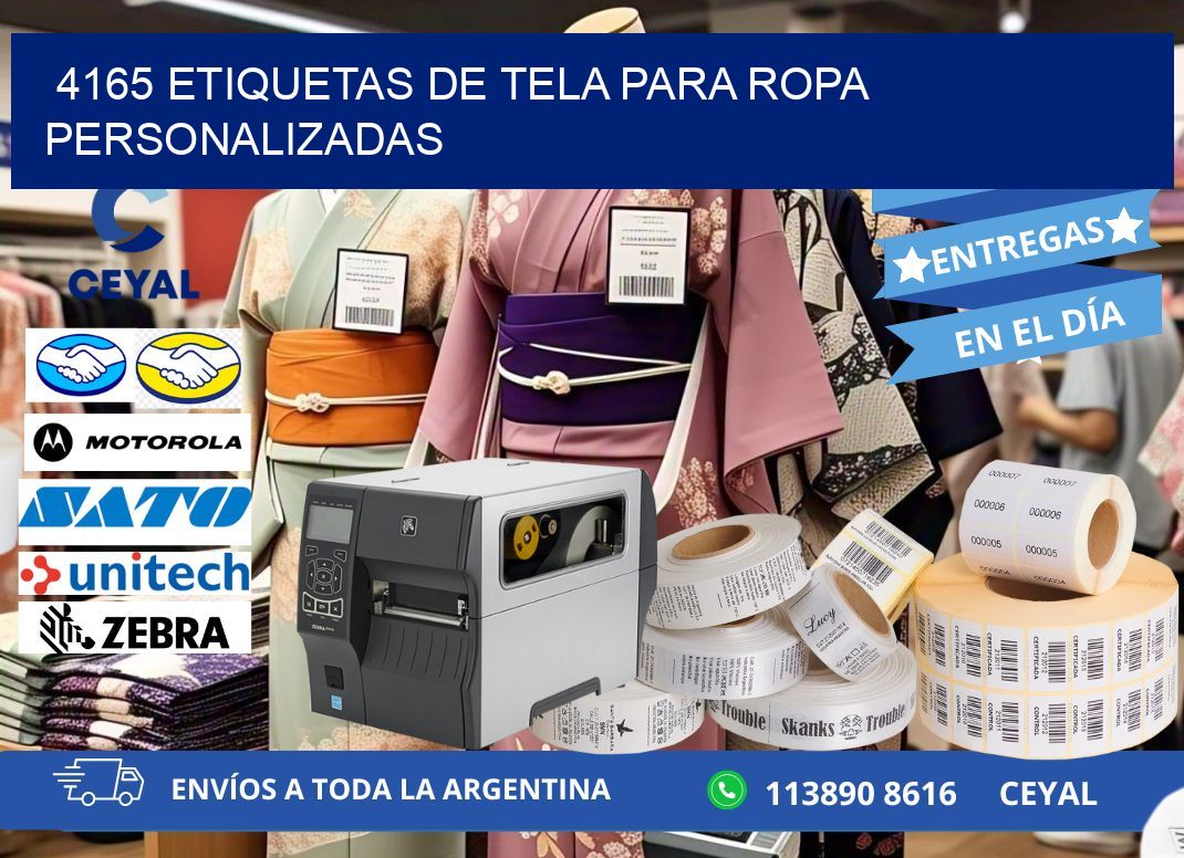 4165 Etiquetas de tela para ropa personalizadas
