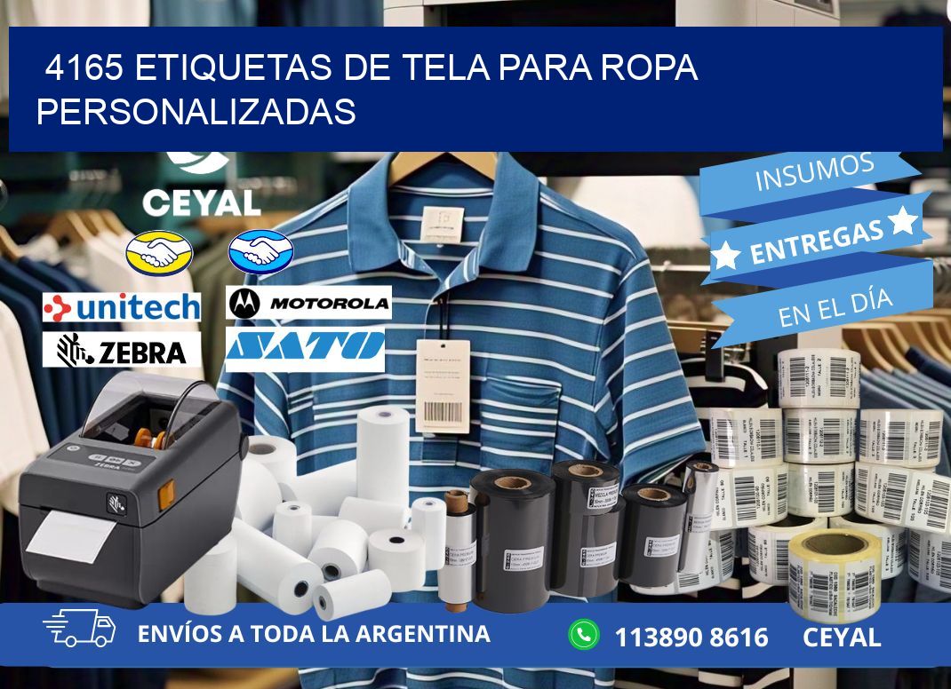 4165 Etiquetas de tela para ropa personalizadas