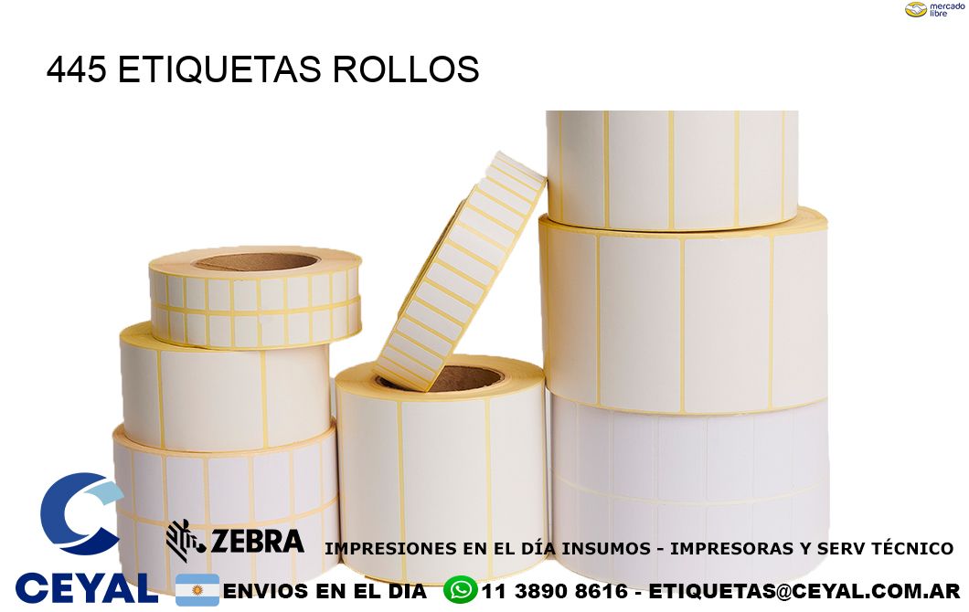 445 etiquetas rollos