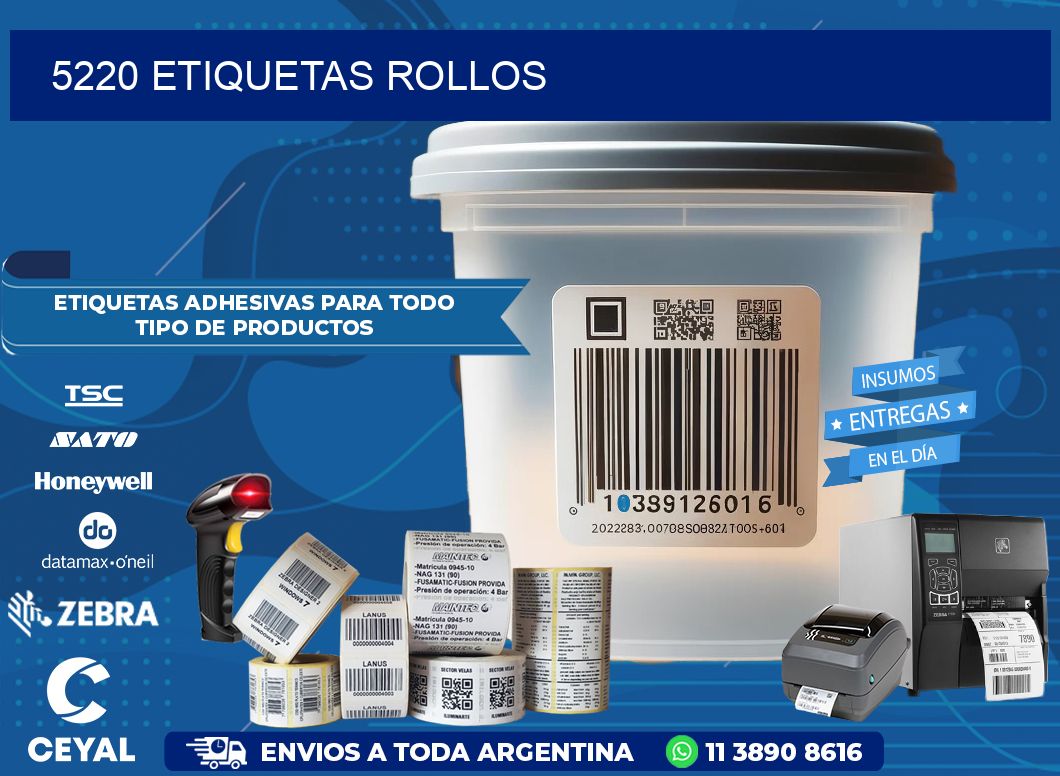 5220 etiquetas rollos