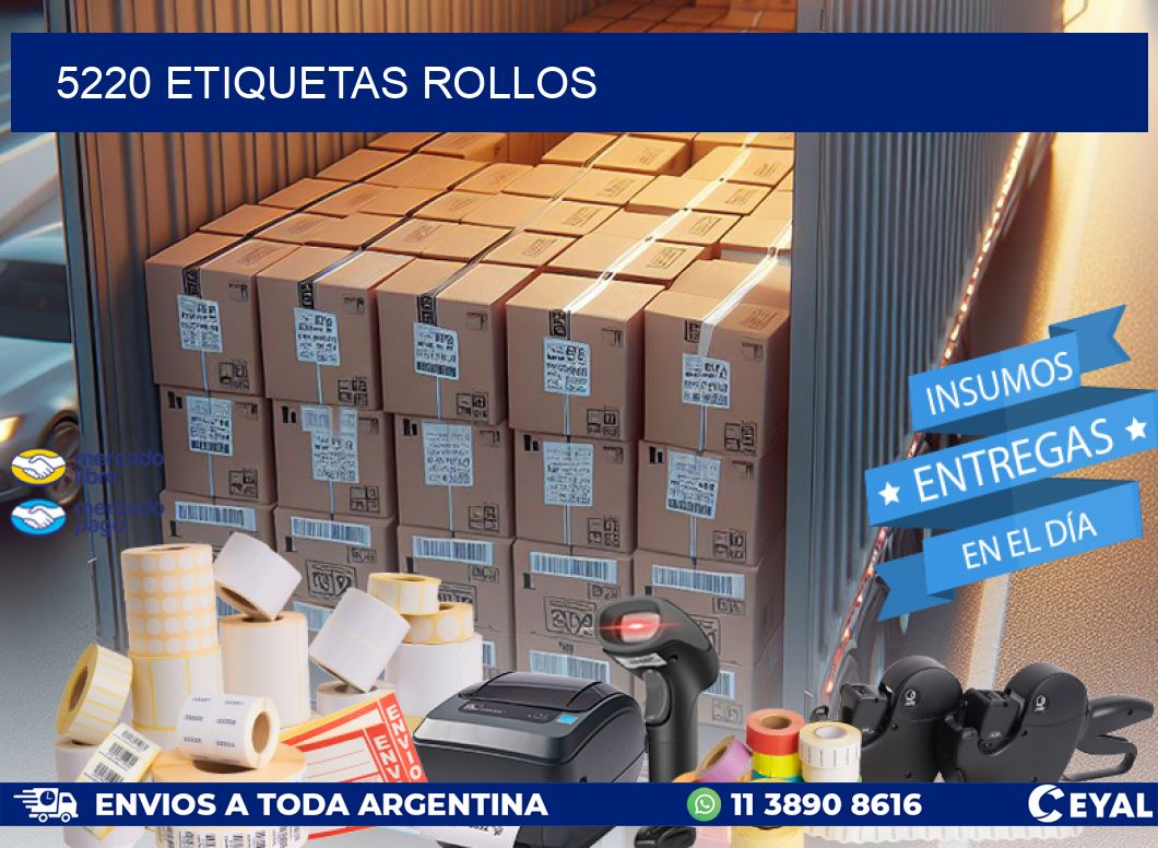 5220 etiquetas rollos