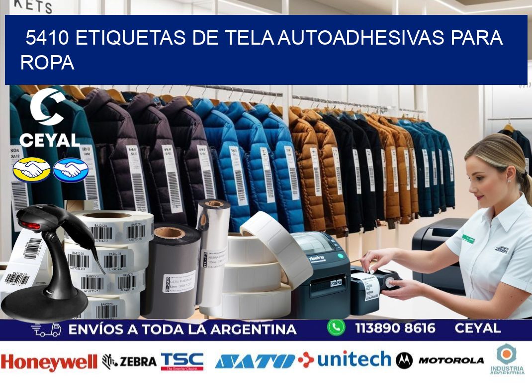 5410 Etiquetas de tela autoadhesivas para ropa