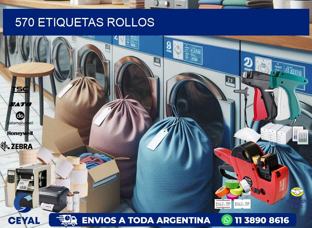 570 etiquetas rollos
