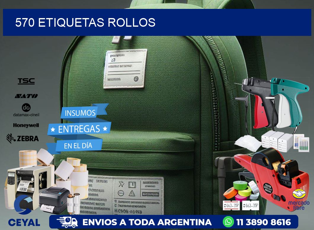 570 etiquetas rollos