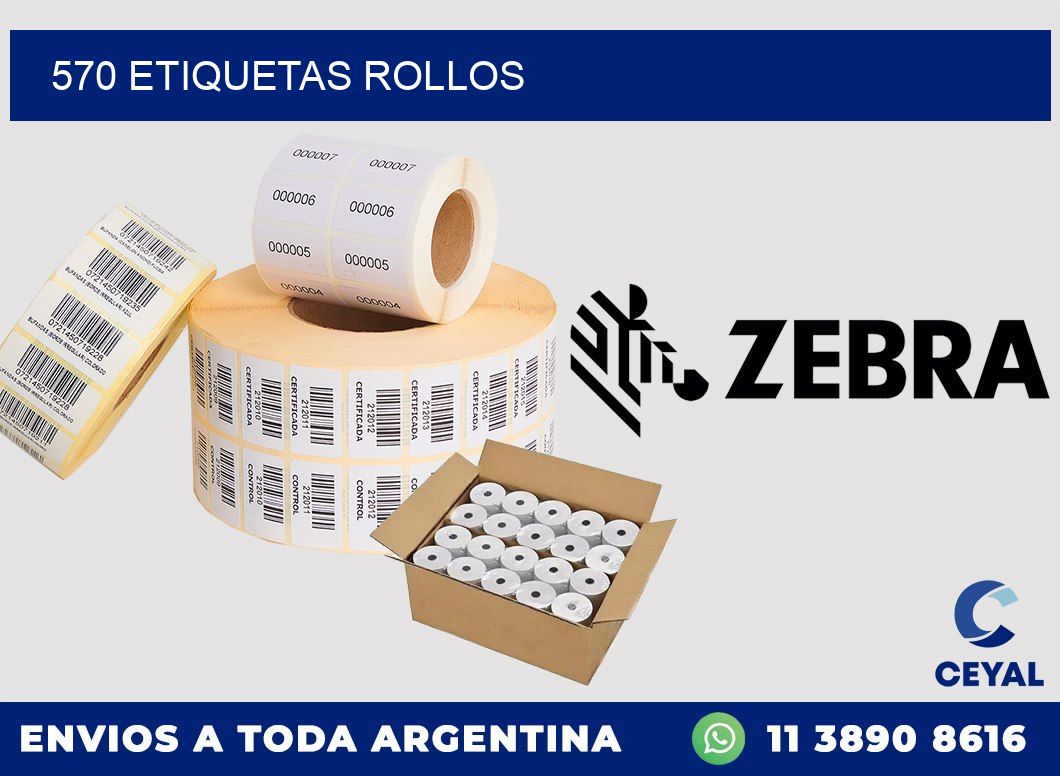 570 etiquetas rollos