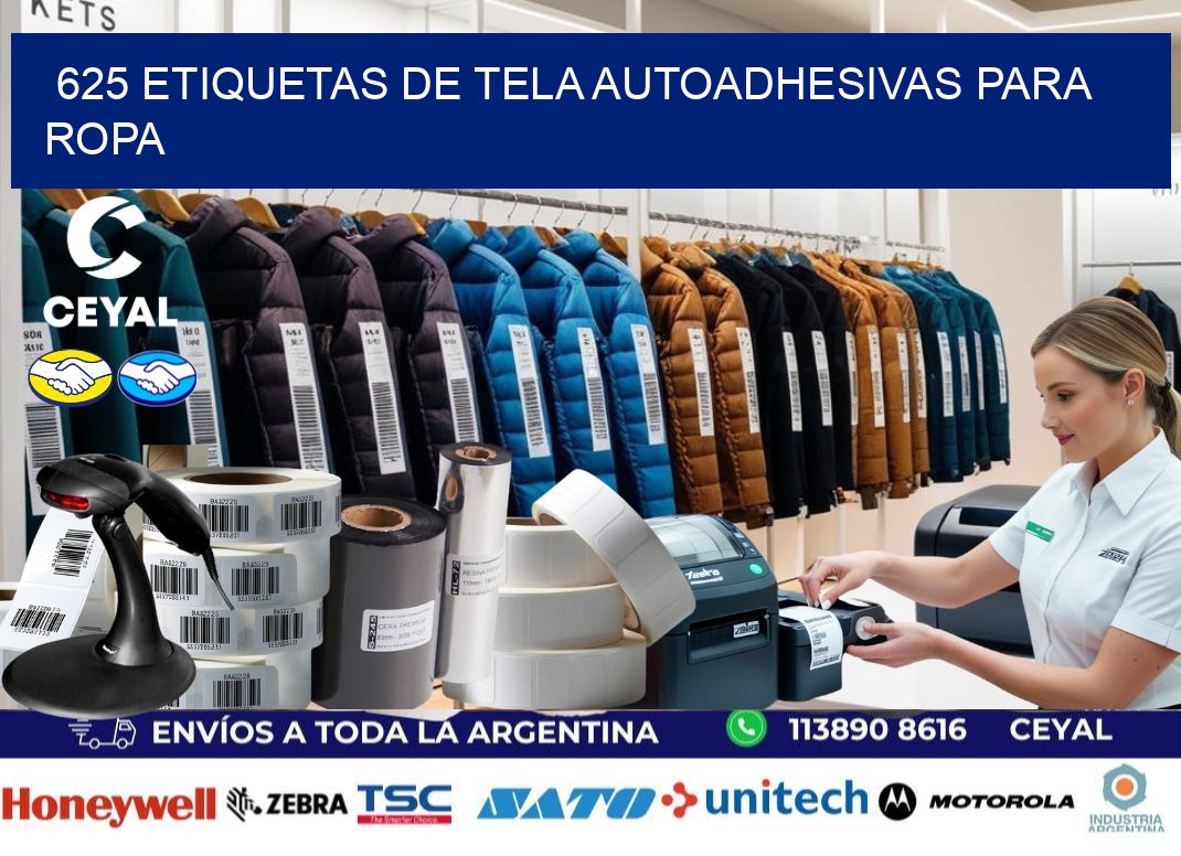 625 Etiquetas de tela autoadhesivas para ropa