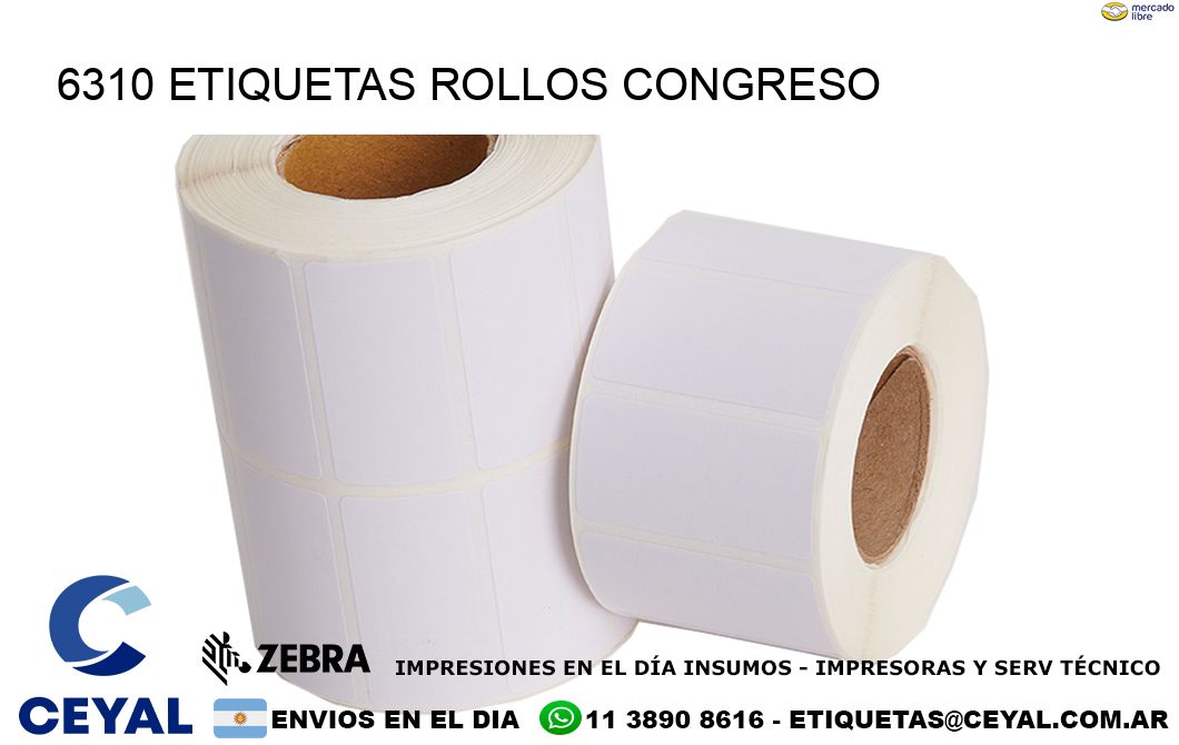 6310 etiquetas rollos CONGRESO
