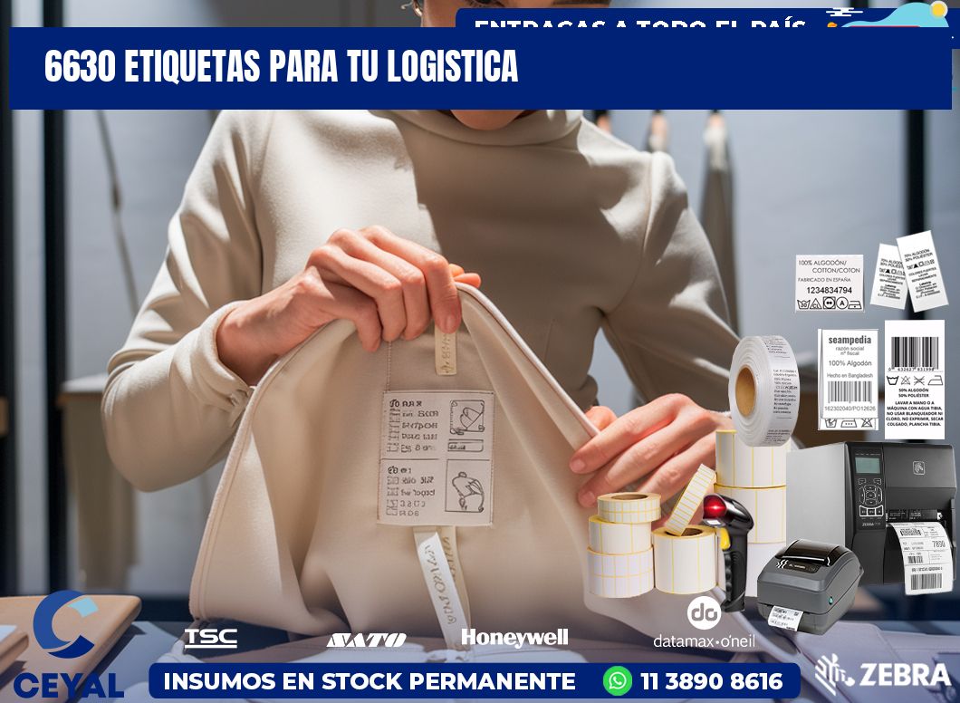 6630 etiquetas para tu logistica