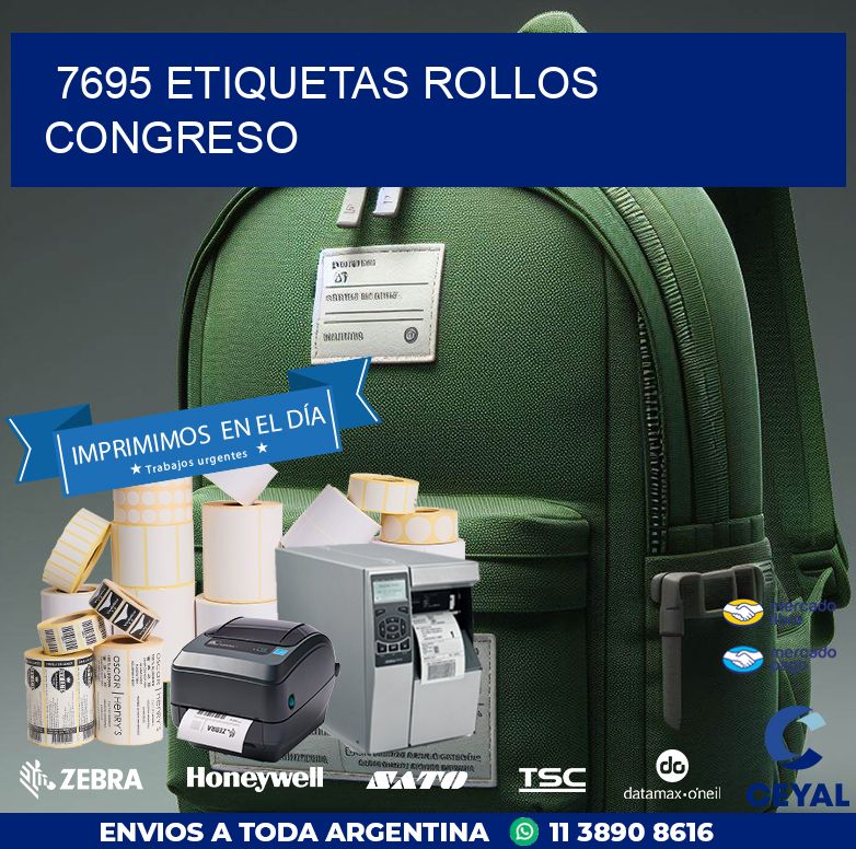 7695 etiquetas rollos CONGRESO