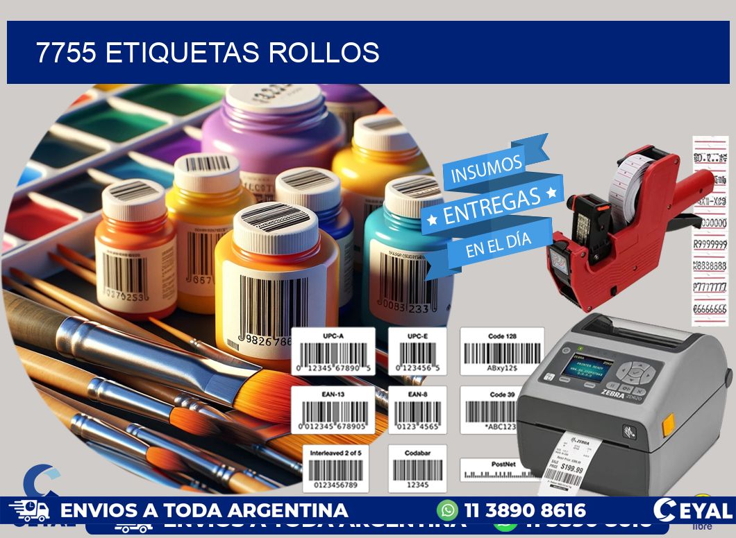 7755 etiquetas rollos