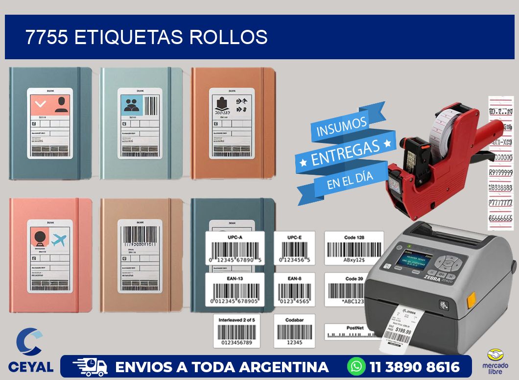 7755 etiquetas rollos