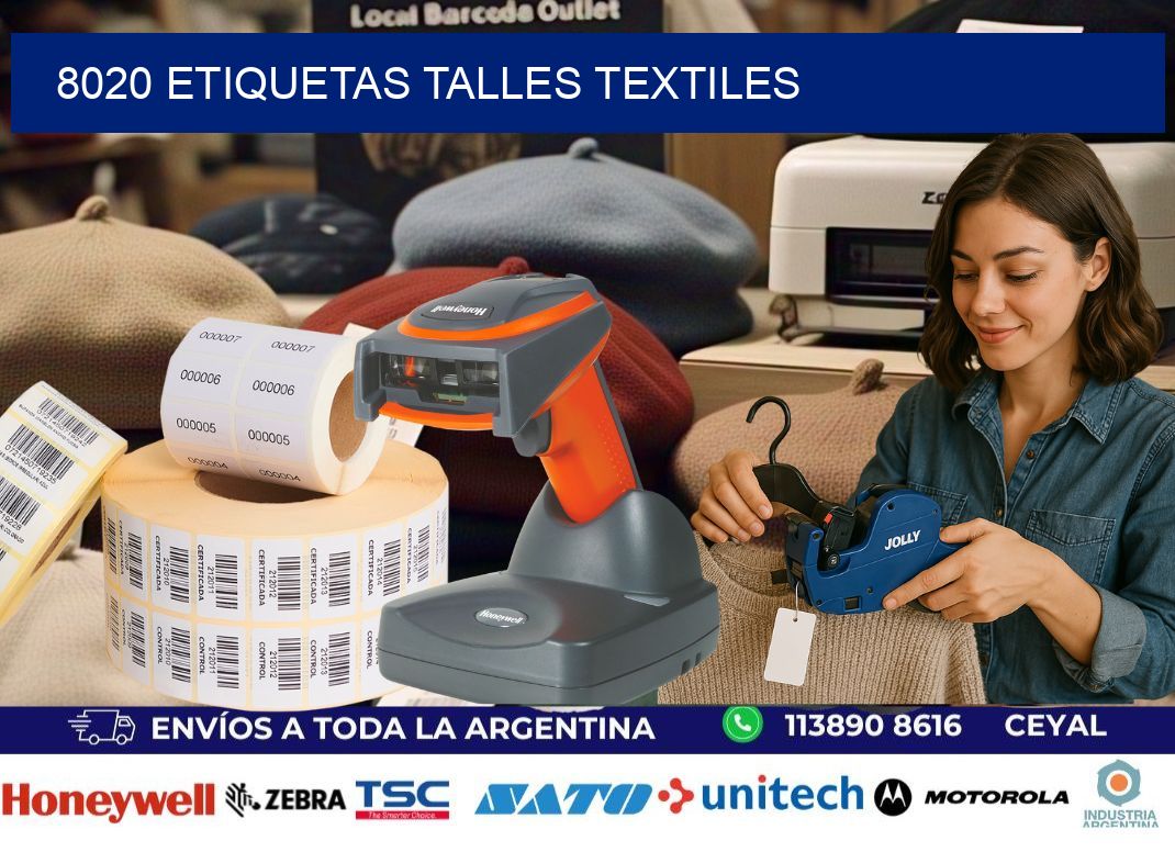 8020 ETIQUETAS TALLES TEXTILES