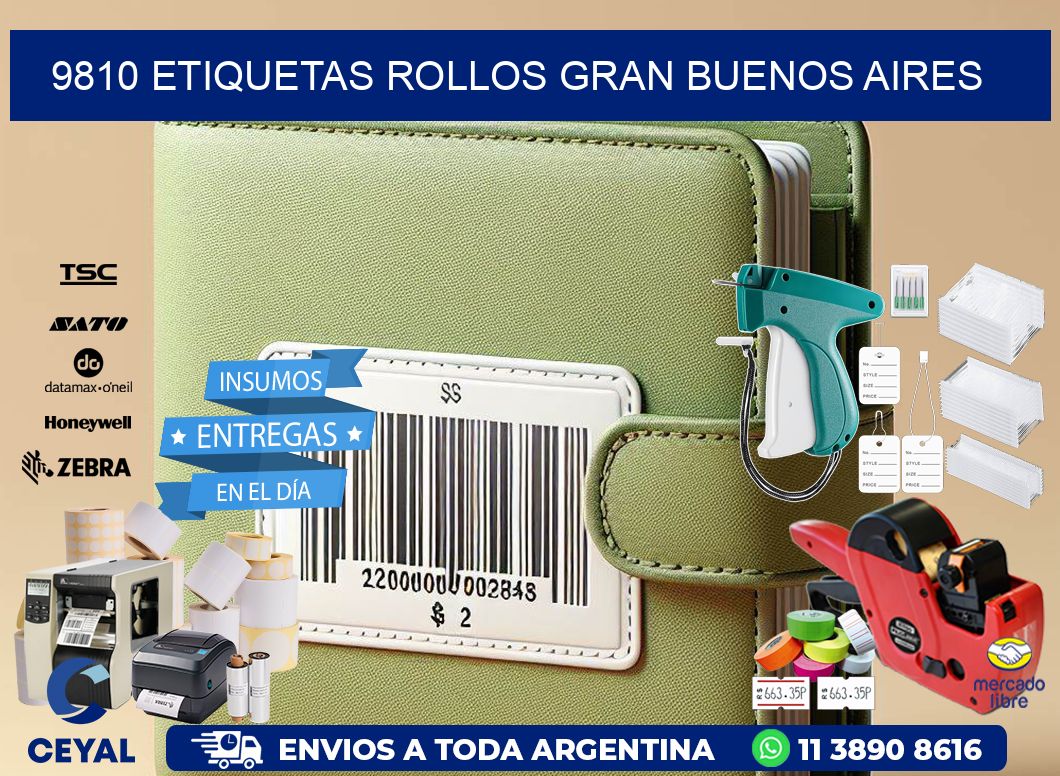 9810 etiquetas rollos GRAN BUENOS AIRES