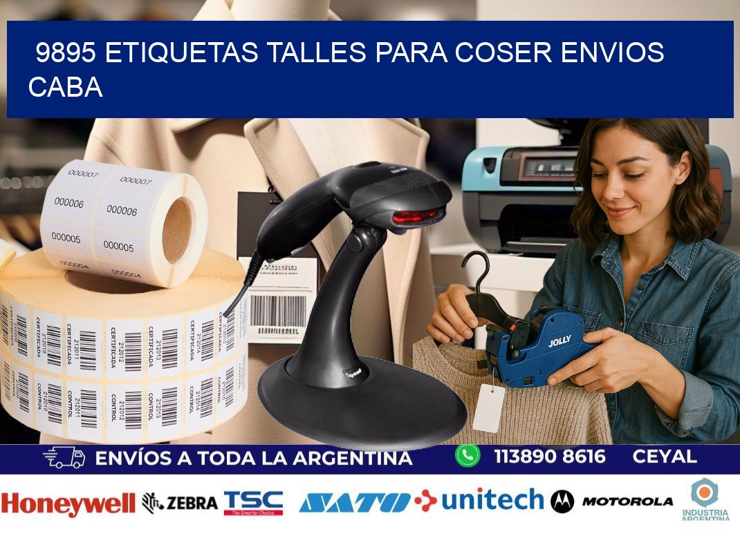 9895 ETIQUETAS TALLES PARA COSER ENVIOS CABA