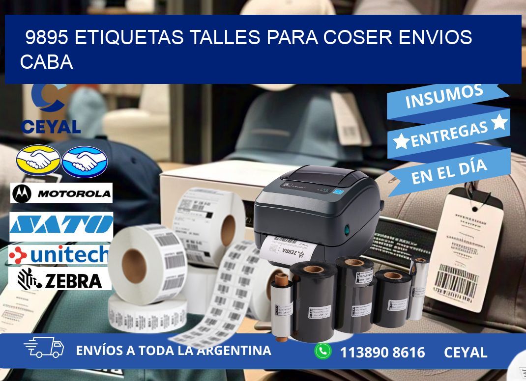 9895 ETIQUETAS TALLES PARA COSER ENVIOS CABA