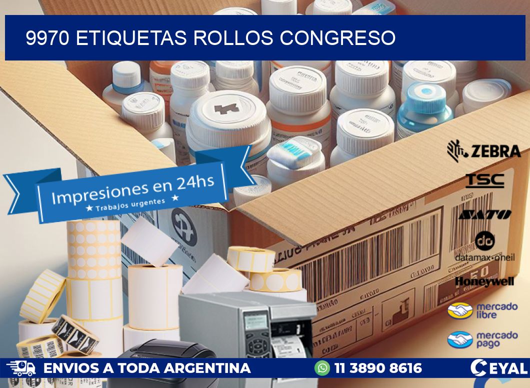 9970 etiquetas rollos CONGRESO