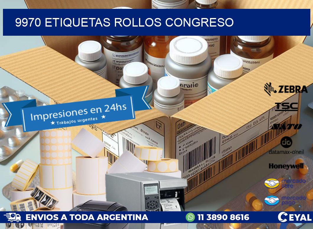 9970 etiquetas rollos CONGRESO