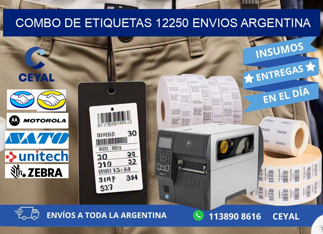 Combo de etiquetas 12250 ENVIOS ARGENTINA