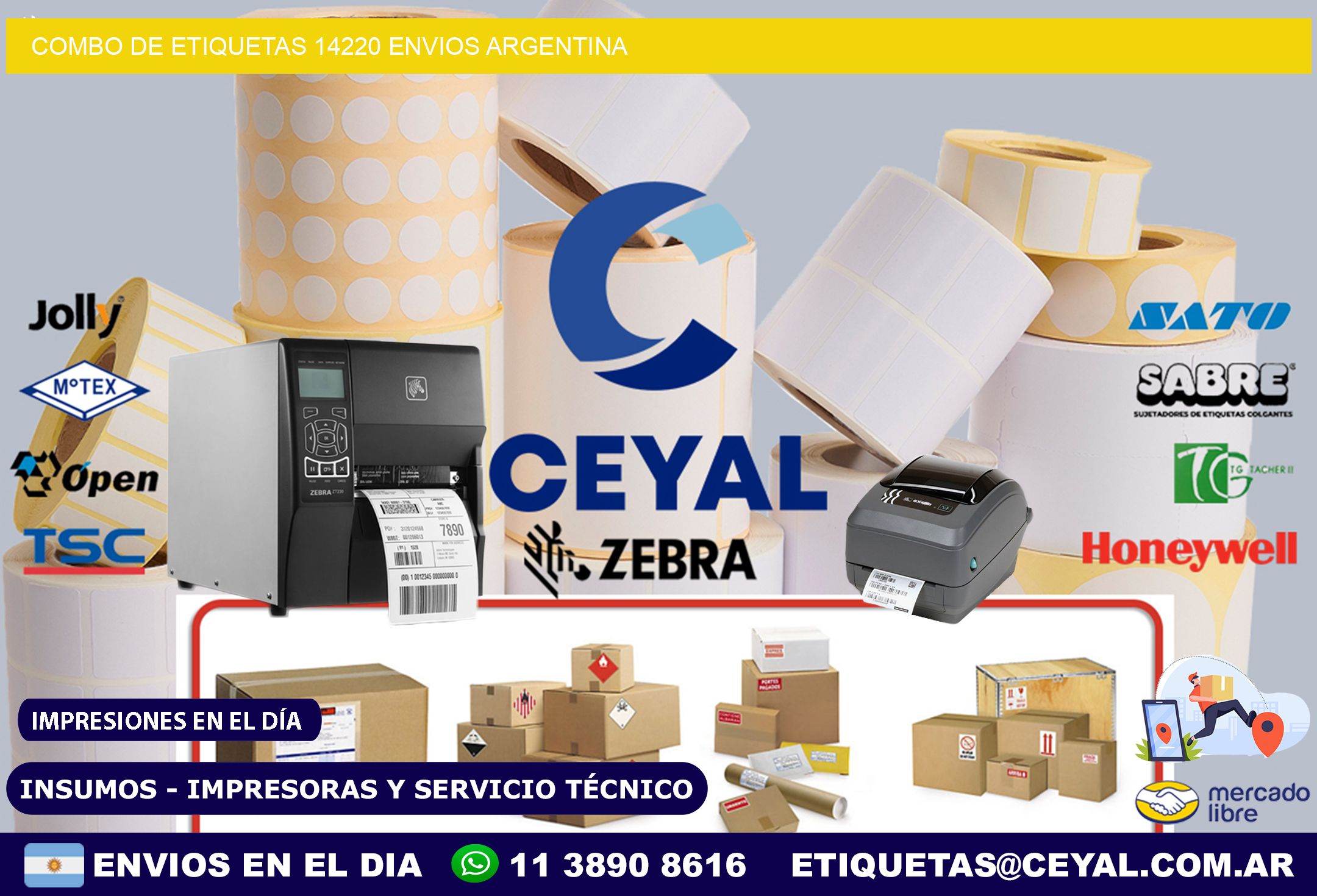 Combo de etiquetas 14220 ENVIOS ARGENTINA