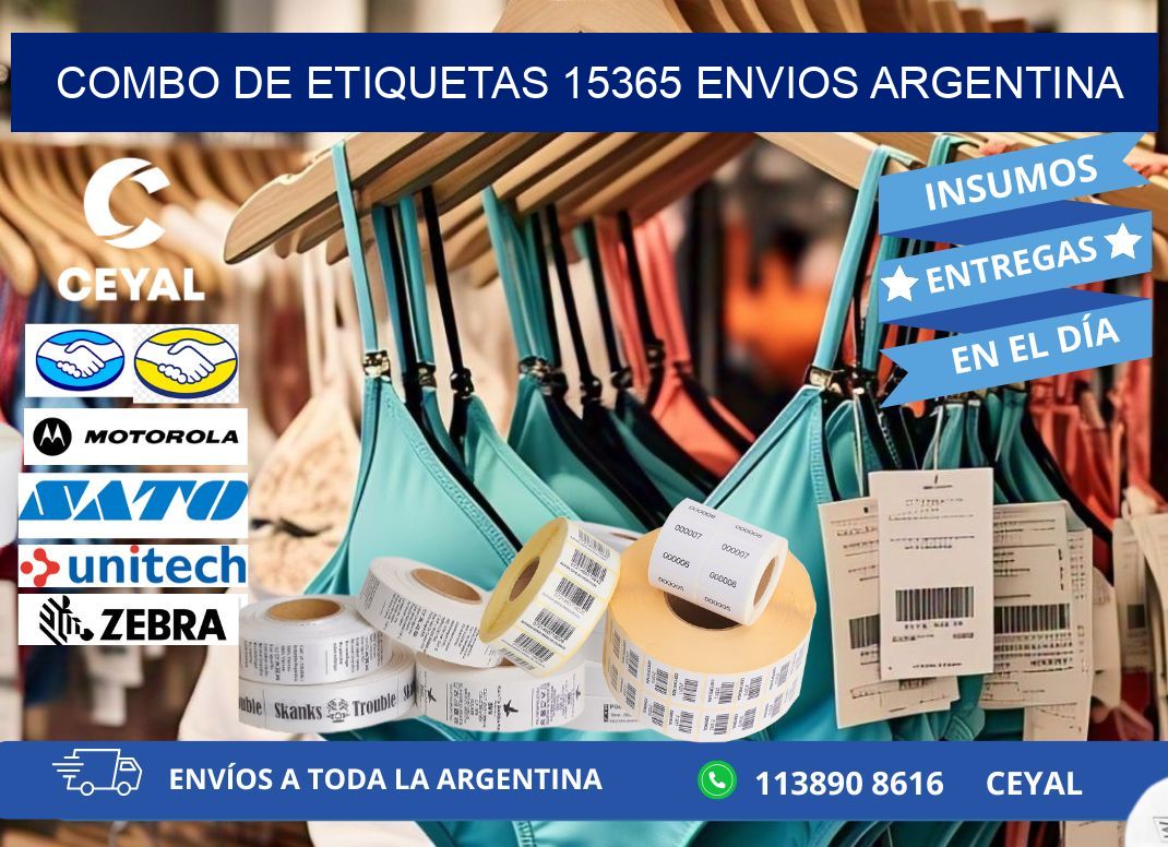 Combo de etiquetas 15365 ENVIOS ARGENTINA