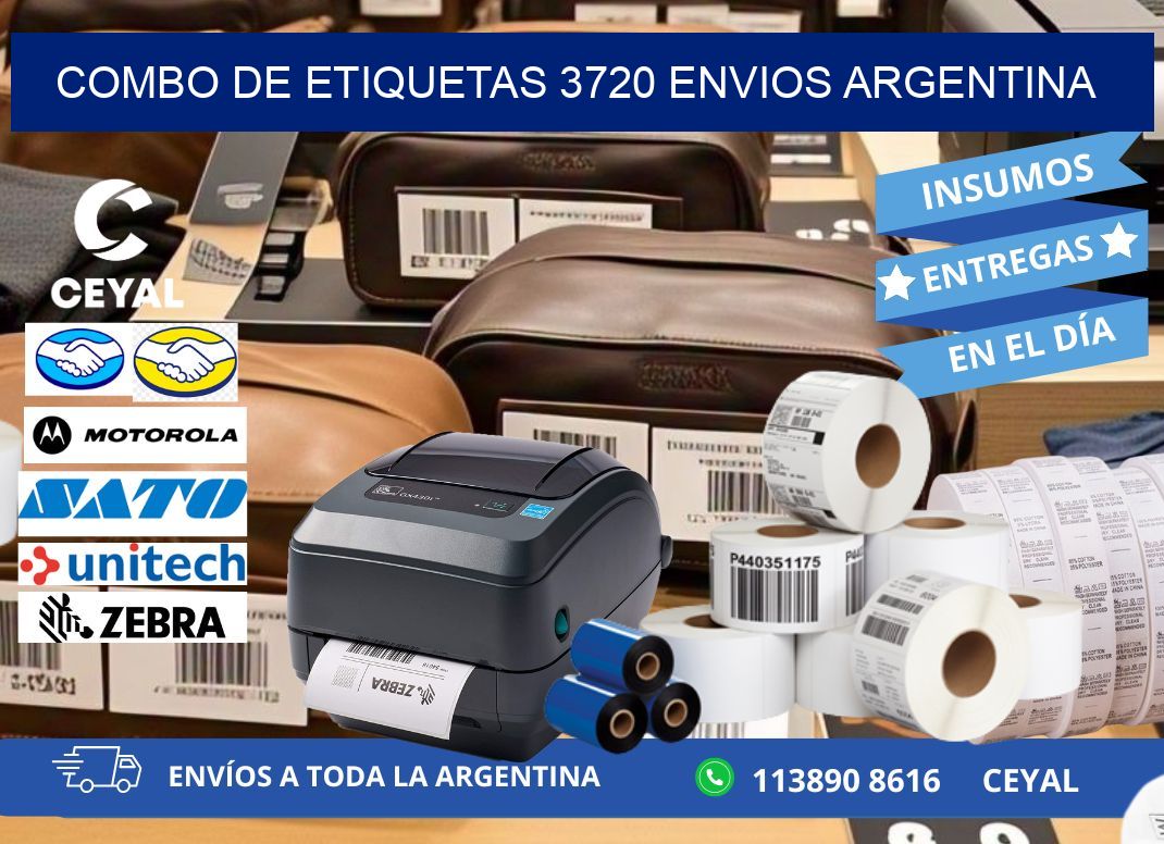 Combo de etiquetas 3720 ENVIOS ARGENTINA