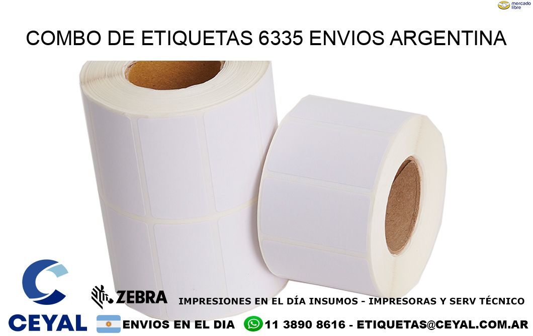 Combo de etiquetas 6335 ENVIOS ARGENTINA