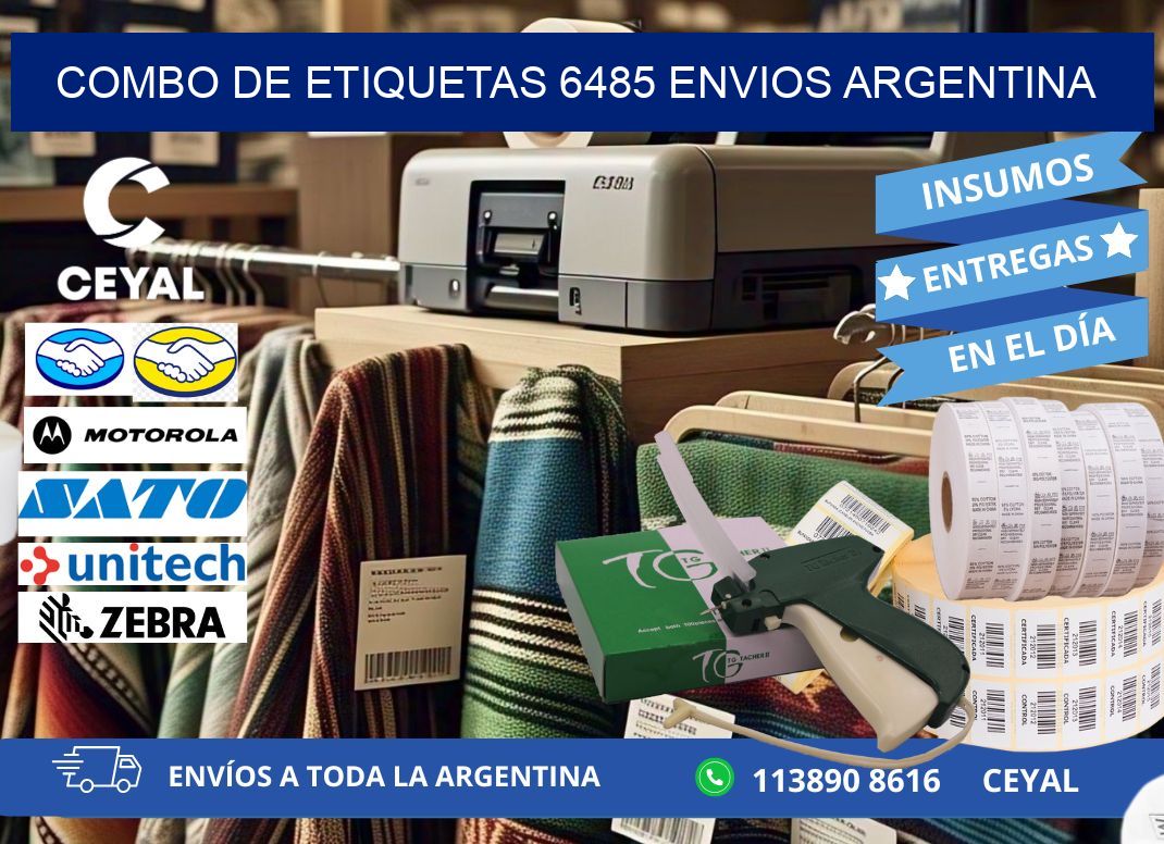 Combo de etiquetas 6485 ENVIOS ARGENTINA