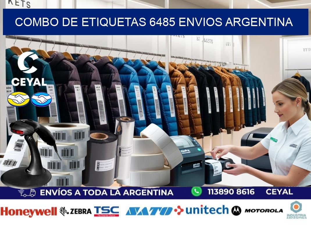 Combo de etiquetas 6485 ENVIOS ARGENTINA